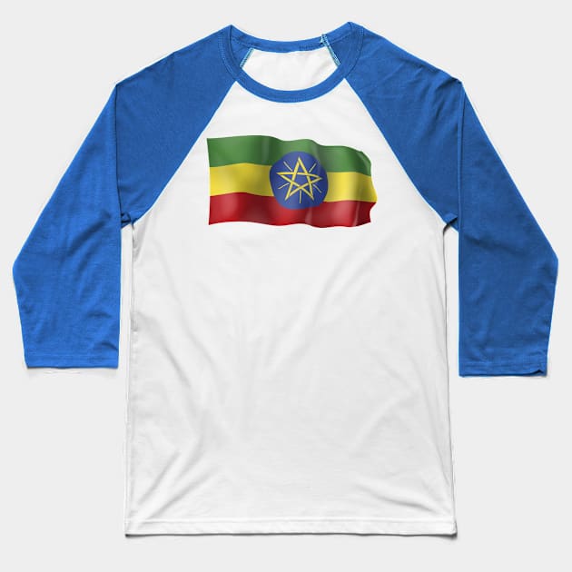 Ethiopia flag Baseball T-Shirt by SerenityByAlex